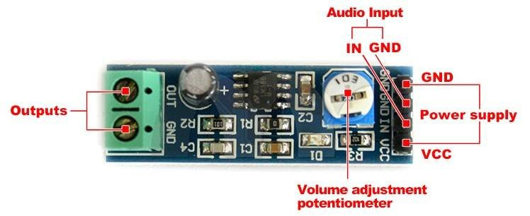 modul wzmaczniacza audio lm386