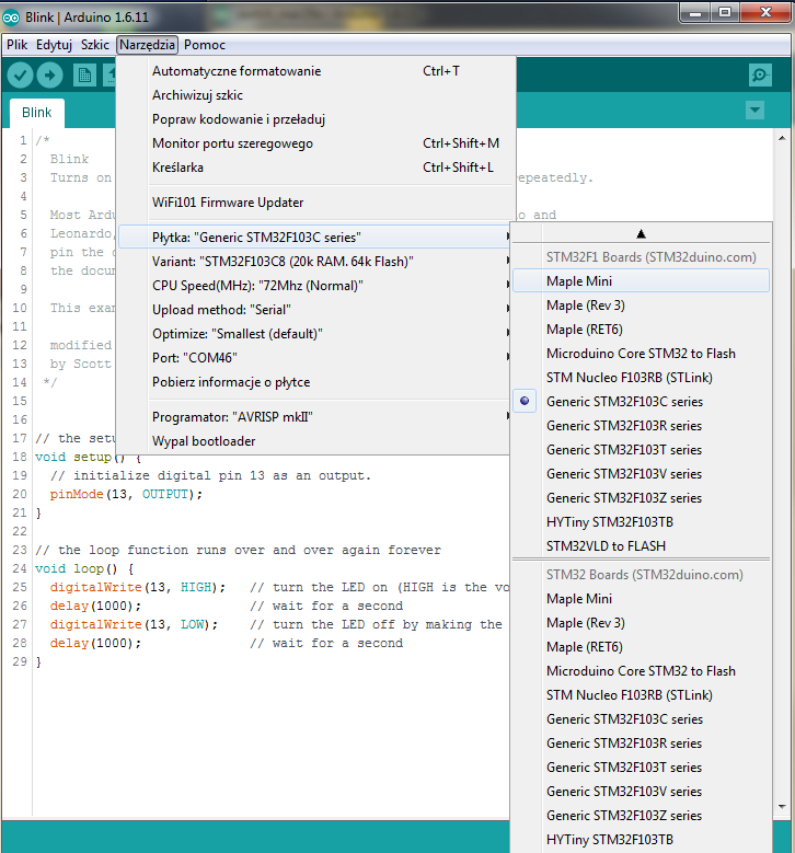 stm32f103c6t6 arduino