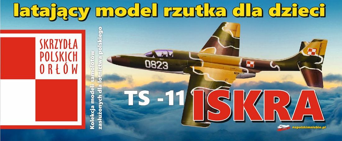 Samolot rzutek - TS 11 Iskra 382 mm - model dla dzieci