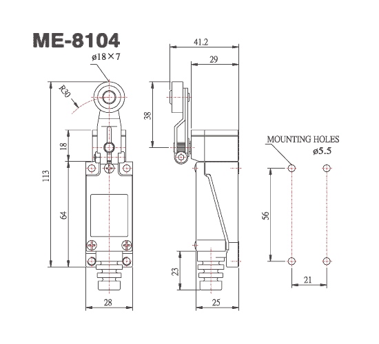 wyłącznik krańcowy ME-8104