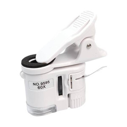 Microscope for phone with clip - 9595W - 60x zoom - UV LEDs