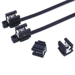 Cable tie 200x5mm with 1-3mm parallel snap - black