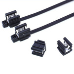 Cable tie 200x5mm with parallel snap 3-6mm - black