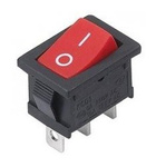 15x10mm rocker switch KCD11 - red - 3PIN - 250VAC/3A - ON-OFF