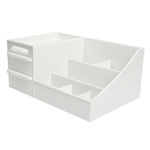 Organizer For Cosmetics Toiletry Desk Box With Drawers White