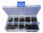 Set of 180 pieces of M2 Nylon Bolts and Spacer Bushings - 6/8/10/12/15/20 mm