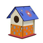 DIY painting bird house - Pattern 2 - Wooden feeder