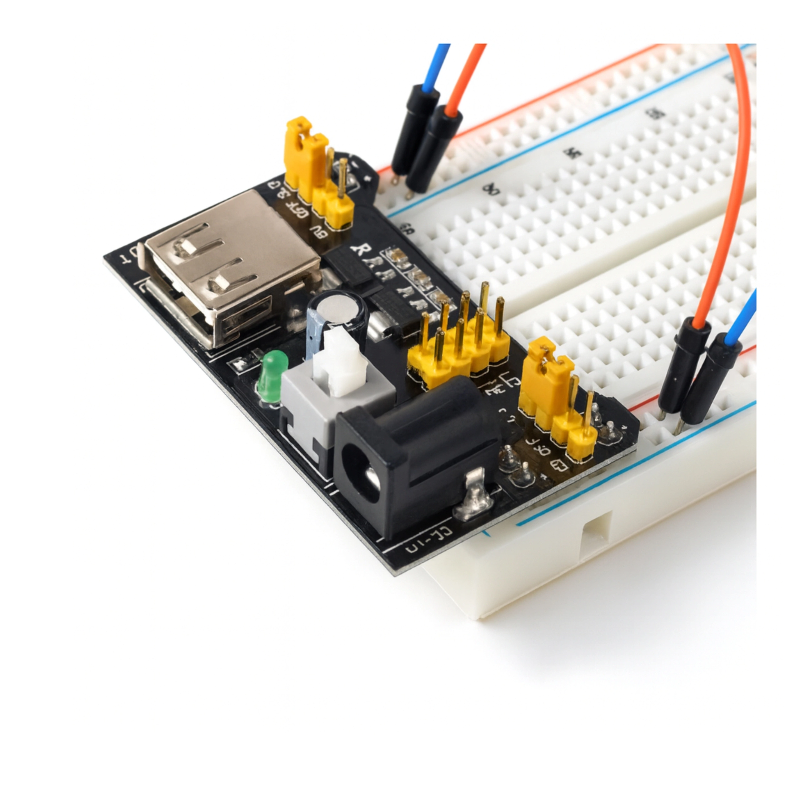 Moduł MB102 do zasilania płytek stykowych 5V/ 3.3V - z USB, LED i wyłącznikiem