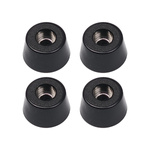 Round rubber feet - 20x16x10,5mm - black - for furniture - 4 pcs.