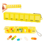Weekly medicine container - Box with 7 compartments - Organizer