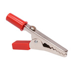 Krokodylek laboratoryjny -  NH029 - nieizolowany - czerwony - 51mm