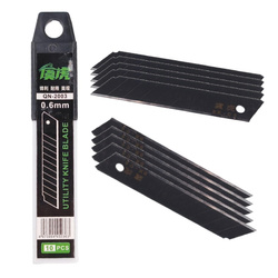 Ostrze zapasowe - czarne - 18mm do nożyka uniwersalnego - 10szt - łamane ostrza