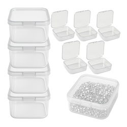 Plastikowe Pudełeczko 50x50x20mm Zamykany Pojemniczek Mały Organizer - 10 sztuk
