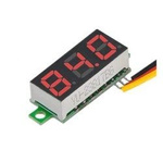 Voltmeter 0-100V - 0.28' with leads - LED red