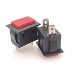 Momentary pushbutton KCD1-101 2PIN - 250V 6A - red - monostable - RESET