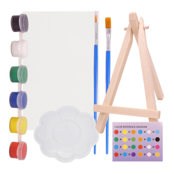 Canvas With Painting Easel - Mini Artist Set - Painting Canvas