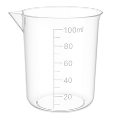 Plastic cup with measure 100ml - measuring cup
