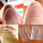 Silicone heels - gel - 2 pieces - for shoes - transparent