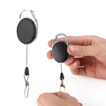 Jojo key cable - retractable lanyard - Retractor key ring - black