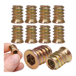 Wood double-threaded coupler M6x15mm - 10pcs - Furniture tab - Screw - Nut