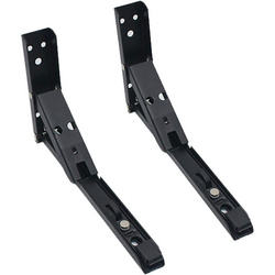 Folding Shelf Bracket Black - 20cm - Steel Angle - Pair