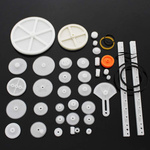 Set of 34 plastic gears and pinions - for building robot mechanics.