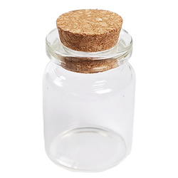 Mini 5ml Glass Bottle with Stopper 2.2x3cm Transparent Bottle