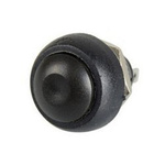 Momentary pushbutton PBS-33B - black - 250V-1A - 12mm - monostable - round