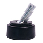 Stopka z przegubem 16x14mm czarna - noga meblowa M6 - stopka regulowana do mebli