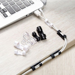 Cable organizer 6mm - 3,3x1,4cm - 20pcs transparent - cable bundle holder
