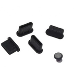 Silicone phone port cap USB type C - black - network port cap