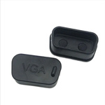 Silicone VGA network port cap - black - network port cap