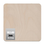 Plywood 3mm- Mini 75x75mm - Rounded - Lightweight Format