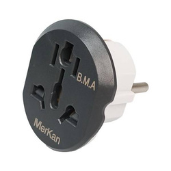Universal European Adapter Power Adapter - EU AU UK USA Plugs To EU with Ground
