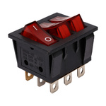 Key switch KCD3-303L - 15A/250V - Triple - ON/OF - with backlight
