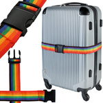 Security belt for suitcase with ID tag - Luggage tie-down belt