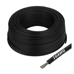 Tinned copper silicone cable 16AWG - 252 conductors - 1.3mm2 - black
