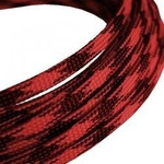 4mm/8mm wire braid - red/black - polyester braid/ Braid - 1mb