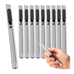 Multi-purpose Knife with 9mm Blade Extendable Tape Cutter - x10