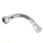 Flexible tap extension - 12cm silver metallic - flexible connector