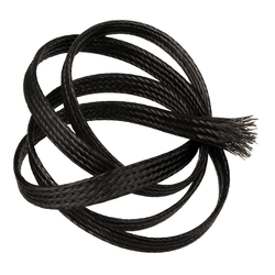 Oplot na przewody 10mm - Oplot poliestrowy / Plecionka - black - 1mb