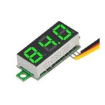 Voltmeter 0-100V - 0.28' with leads - LED green