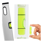 Kompaktowa Poziomica Prostokątna - 10x10x29mm - Kątowa