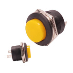 Momentary pushbutton R13-507 - yellow - 250V-3A - 16mm - monostable - circular