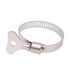 Opaska ślimakowa z motylkiem 21x44mm - metalowa obejma zaciskowa do rur i węży