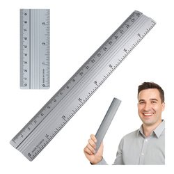 Aluminum Ruler - 20cm - 8 inches - Straight Office Ruler - Line Gauge