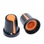 Potentiometer knob - 6mm axle - high. 17mm - Orange knob 1 pc