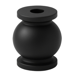 Vibration damper 15mm/15mm - medium hardness - black - vibration damper, damper, shock absorber - 1 piece