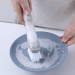 Dishwashing brush with liquid dispenser - sponge - Kitchen scourer