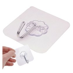 Wieszak samoprzylepny - haczyk - transparentny - uchwyt ścienny